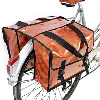 Bike Bag - doppio - rosso e oro