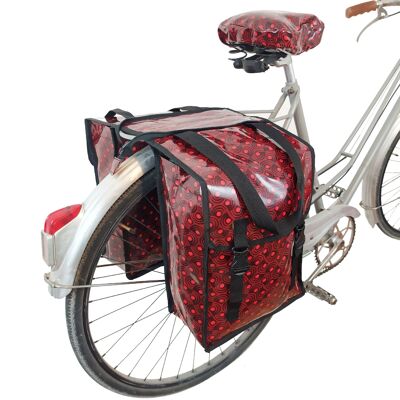 Fahrradtasche - doppelt - rot