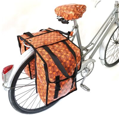 Borsa da bici - doppia - arancione