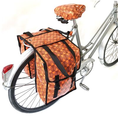 Fahrradtasche - doppelt - orange