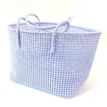 PANIER EN PLASTIQUE RECYCLE BLANC 1