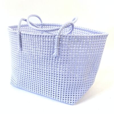 WHITE RECYCLED PLASTIC BASKET