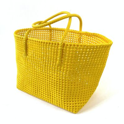 YELLOW RECYCLED PLASTIC BASKET