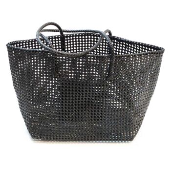 PANIER EN PLASTIQUE RECYCLE NOIR 3