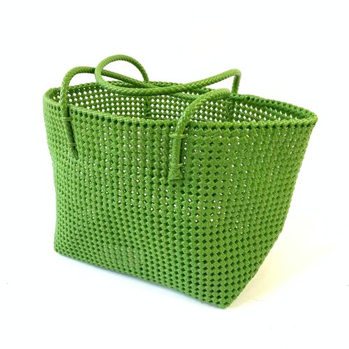 Panier en platique recyclé - vert prairie