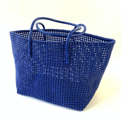 Cestino in plastica riciclata - blu scuro