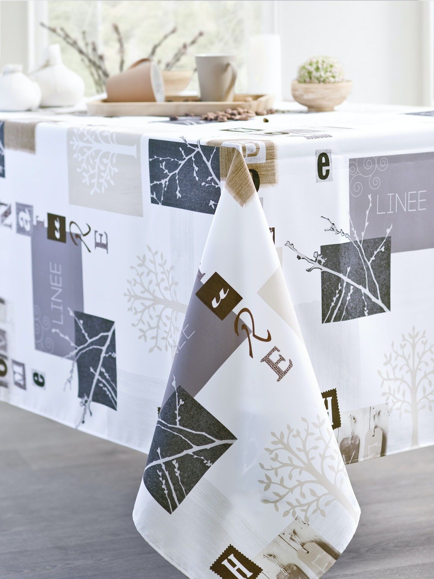 LOVE NATURE HOLZTISCHDECKE RECHTECKIG 150X200