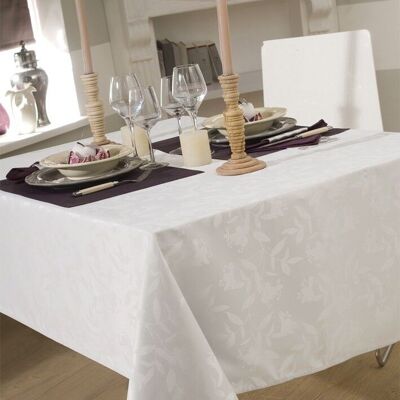 OMBRA WHITE TABLECLOTH RECT 150X400