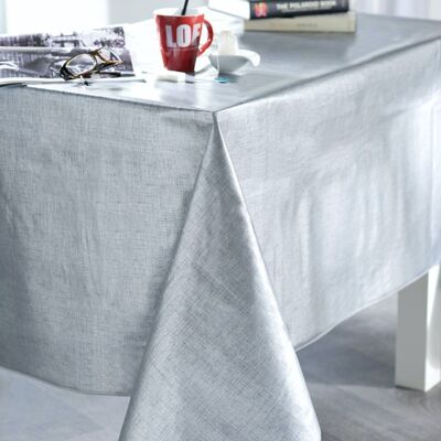 EFFET TISSAGE ARGENT NAPPE RECT 140X250