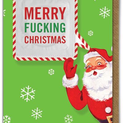 Merry Fucking Christmas Condom Card