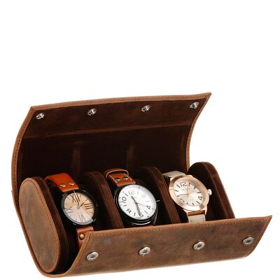 Caja de reloj vintage 3 cuero 1563-25