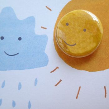 Carte de voeux avec badge - Happy Together, Sun and Rain 3