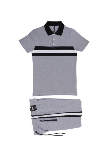 Ensemble polo + short homme E401 6