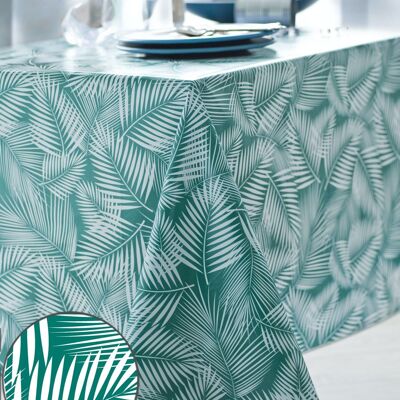 TOVAGLIA RETTANGOLARE FOGLIE TROPICALI VERDE 150X300