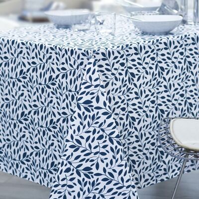 KARLI BLUE RECT TABLECLOTH 150X240