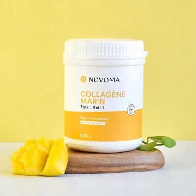 Polvere di collagene marino al gusto di mango