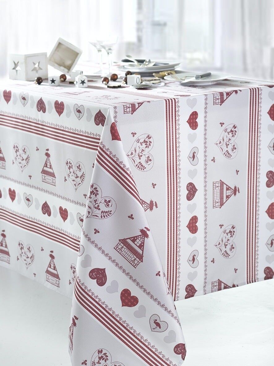 TISCHDECKE ELSASS BEIGE RECHTECKIG 150X240