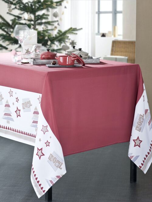 JOYEUX NOEL ROUGE NAPPE RECT 150X350