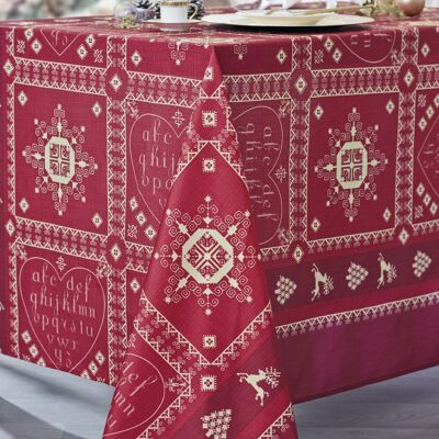 VAL THORENS RED TABLECLOTH RECT 150X250