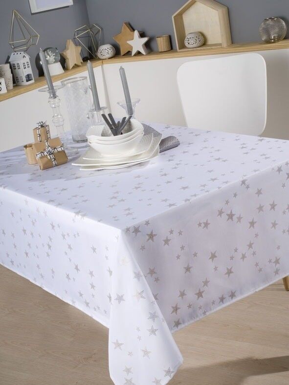 ALLY WHITE RECT TISCHDECKE 150X250