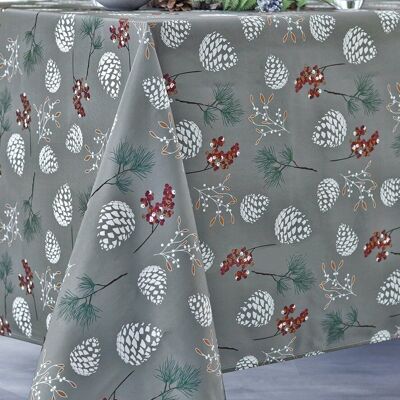 OCEANPIN GRAY RECT TABLECLOTH 150X250