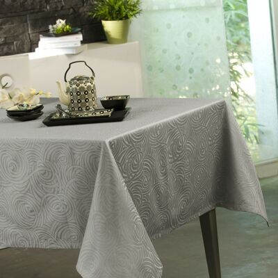 STACY GRAY ROUND TABLECLOTH 180