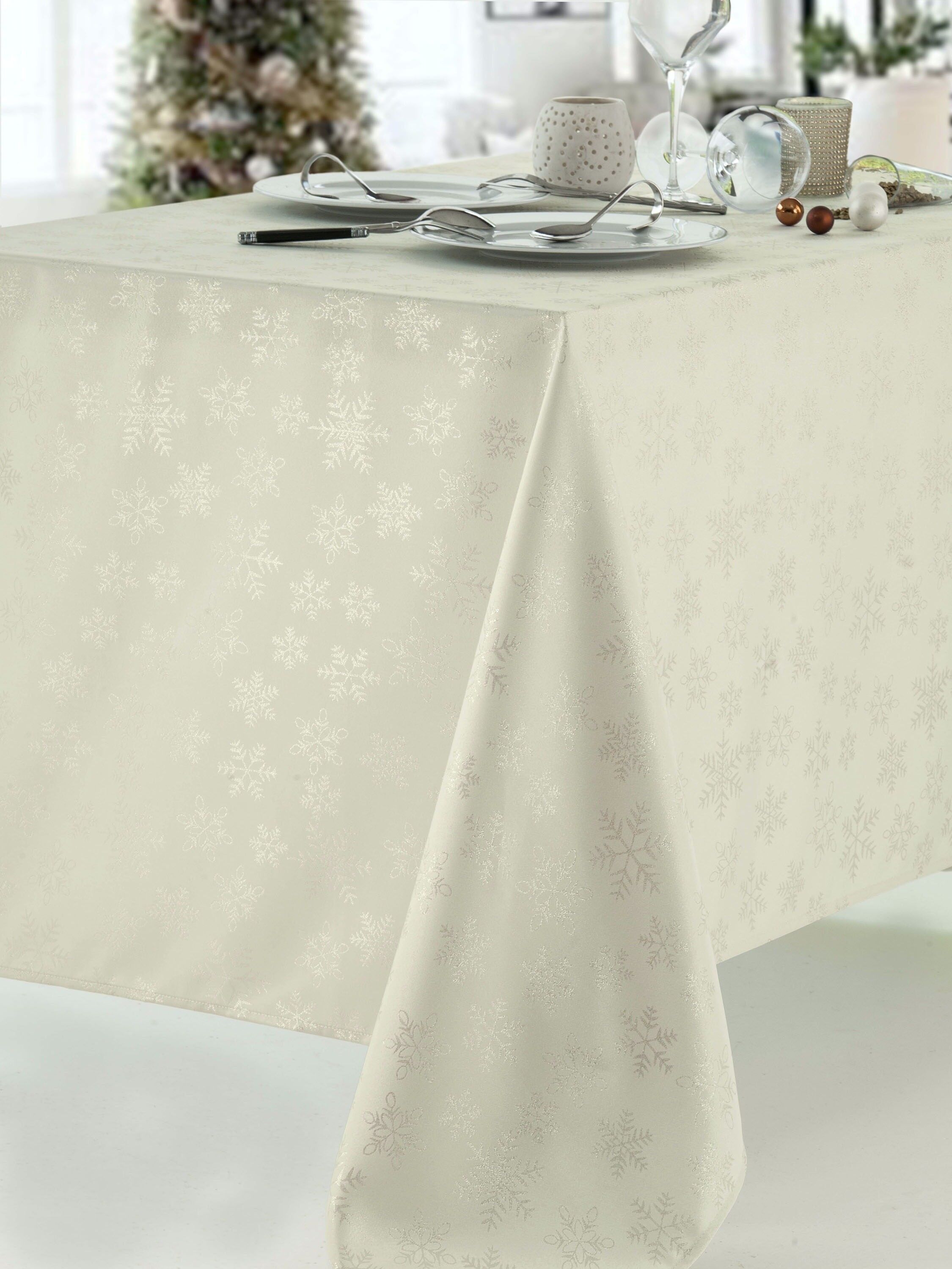 DANJOU ELFENBEIN/GOLD RECHTECKIGE TISCHDECKE 150X250