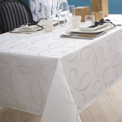 KACIE WHITE TABLECLOTH RECT 150X250