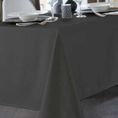 BEAUFIN ANTHRACITE GRAY RECT TABLECLOTH 150X250