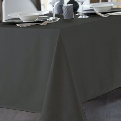 BEAUFIN ANTHRACITE GRAY RECT TABLECLOTH 150X350