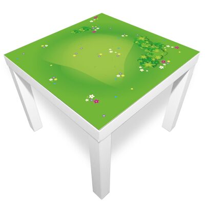 Alfombra de juego - paisaje de césped con flores