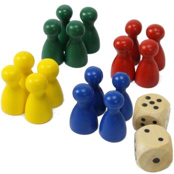 Tapis de jeu "Bouncer" Ludo jeu de société - tapis de jeu avec figurines en bois classiques 4