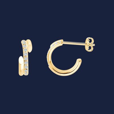 Helix Open Diamond Hoop Earrings