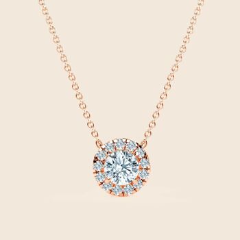 Collier Halo Rond Jacinthe - Or 18 Carats 6