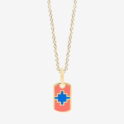 Ikat square pendant