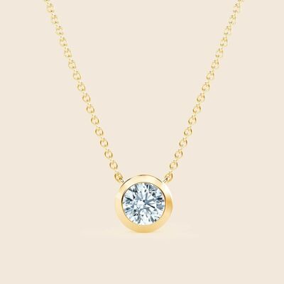 Iris Bezel Necklace - 14k Gold