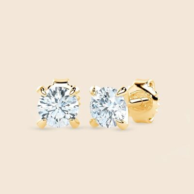 Lily Round Stud - Oro 18 carati