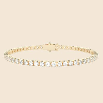 Lily tennis bracelet - 18k gold