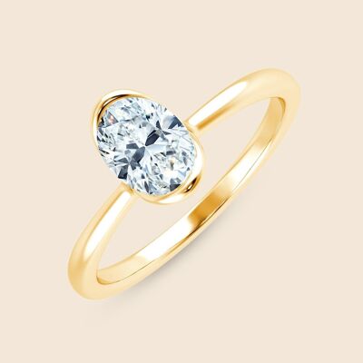 Anillo Oval Medio Iris