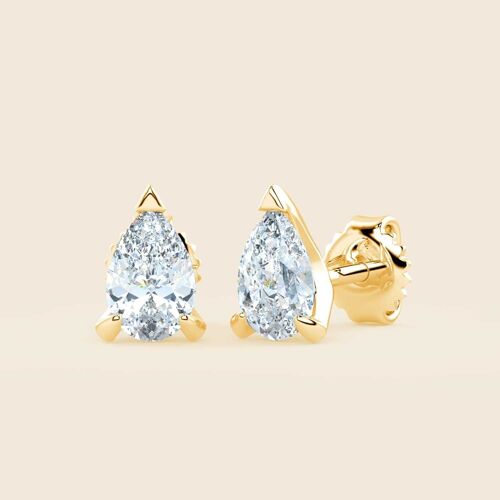 Pear Lily Stecker - 14k Gold