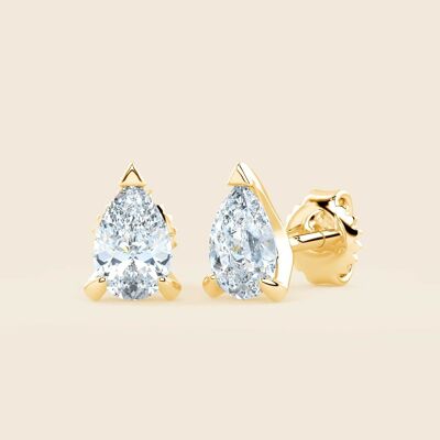 Pear Lily Stecker - 14k Gold