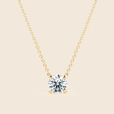 Round Lily Necklace - 14k Gold