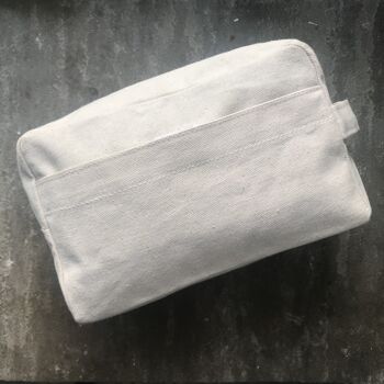 Trousse de toilette/cosmétique en coton non blanchi 1