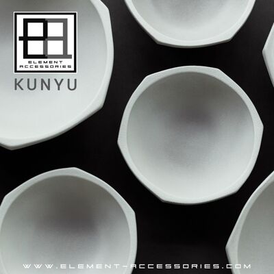 Modern Asian style bowl, high end design and finish, KUNYU30WH
