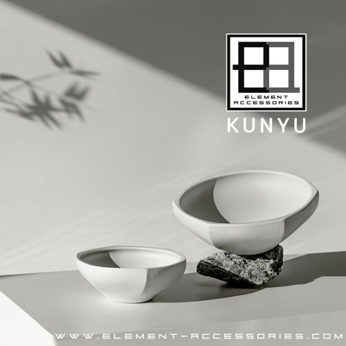 Modern Asian style bowl, high end design and finish, KUNYU22WH