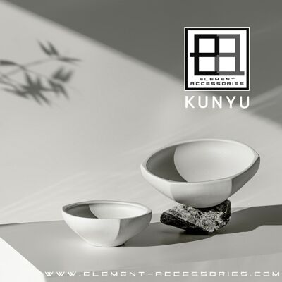 Cuenco de estilo asiático moderno, diseño y acabado de alta gama, KUNYU22WH