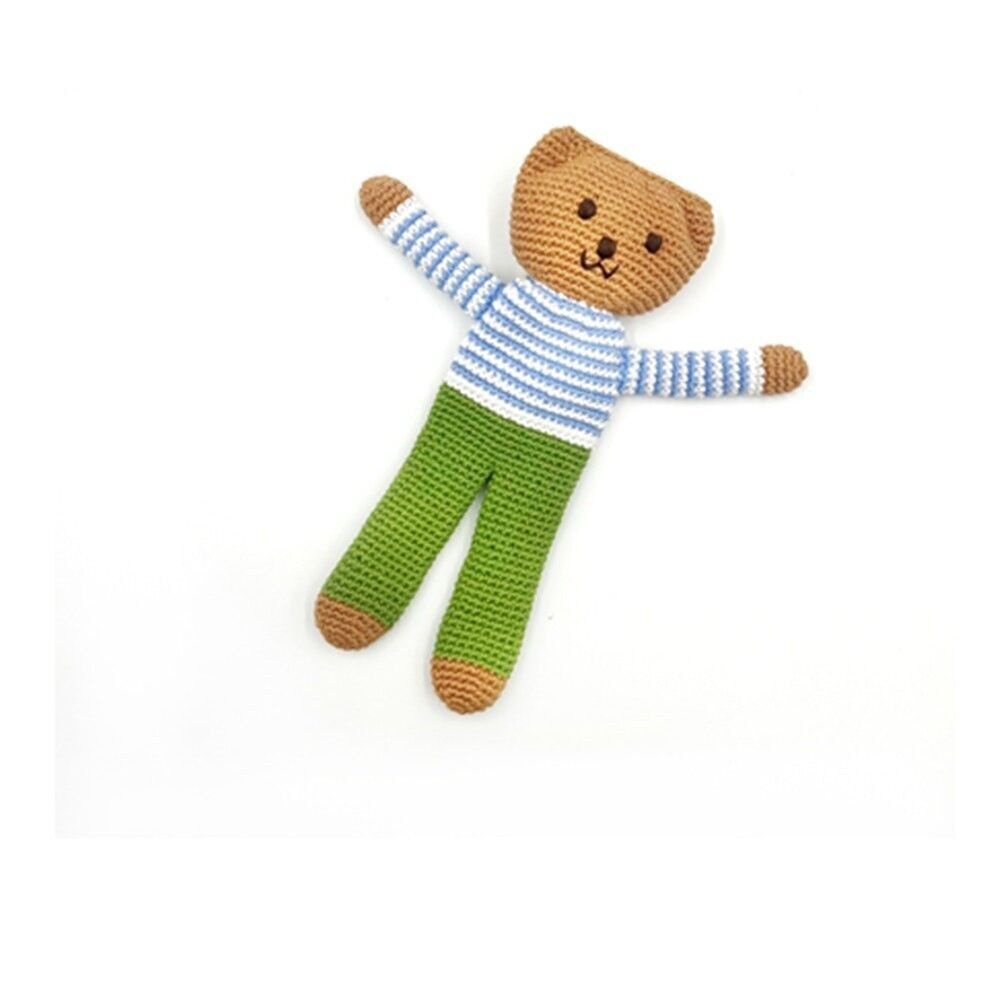 Giocattolo per bambini all'uncinetto Flipps pantaloni verdi