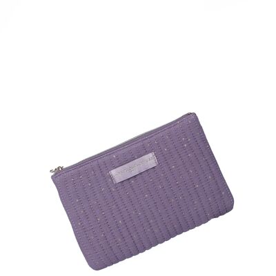 Parma quilted pouch with golden polka dots