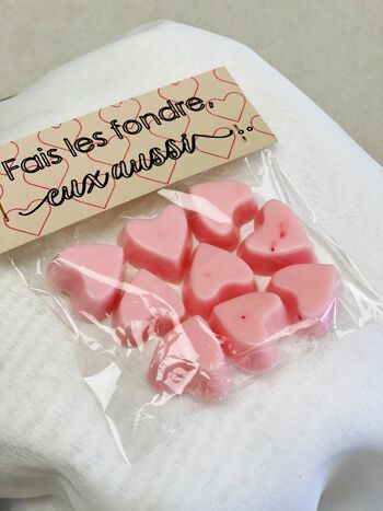 Fondant cœur Saint Valentin,  Parfum d'ambiance Senteur Pomme d'Amour, Cadeau Couple Amoureux, Sachet de 9 9