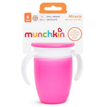 Tasse d'entraînement Munchkin Miracle 360 avec poignée pour bébé